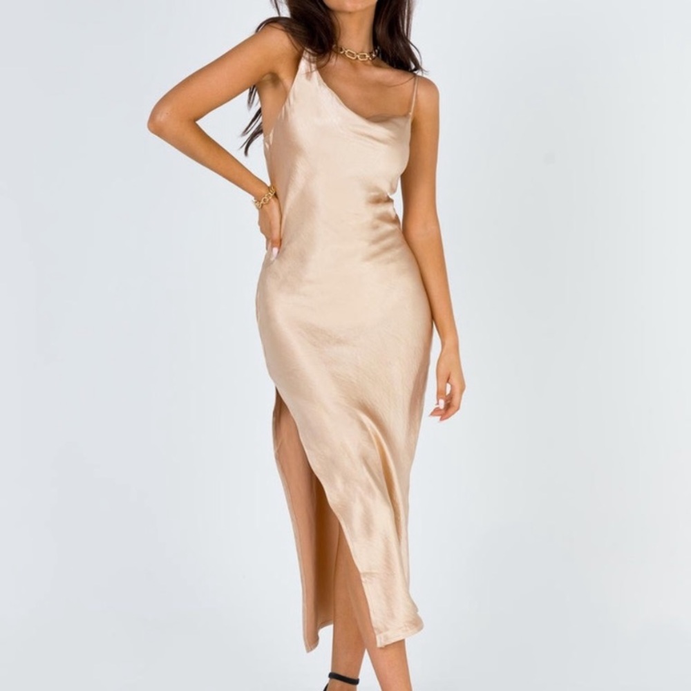 Princess Polly Zamora Dress in Champagne Size 0